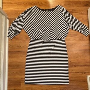 NWOT Black and White Striped Dress